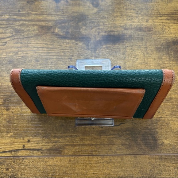 Dooney & Bourke Vintage Fir Green AWL Checkbook Wallet - Picture 4 of 5